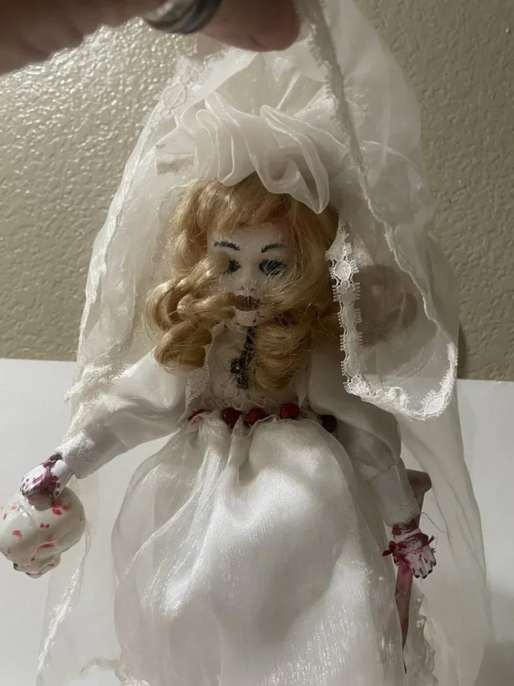 Bride PORCELAIN HORROR DOLL HAUNTED HANDPAINTED SPOOKY GHOSTLY EERIE UNEARTHLY